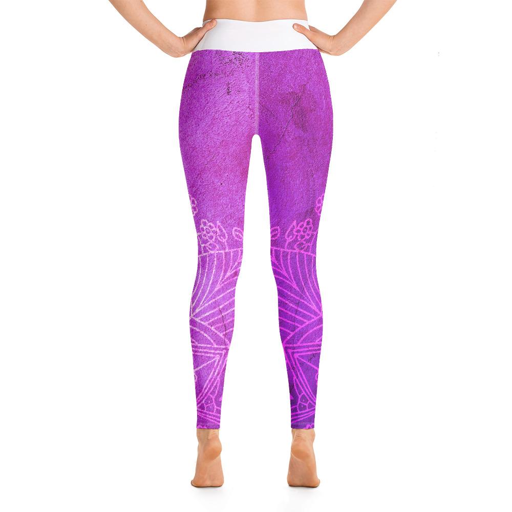 High Waist Pink Purple Mandala Yoga Pants Leggings – Chakra Galaxy