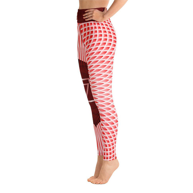 Muladhara Root Chakra High Waist Leggings Red Yoga Pants – Chakra Galaxy