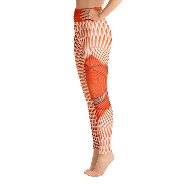 Svadhishthana Sacral Chakra Yoga Pants Orange High Waist Leggings ...