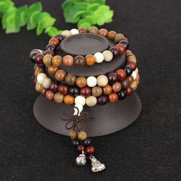 Tibetan 108 Rosewood Prayer Beads Buddha Mala Buddhist Bracelet 8mm ...