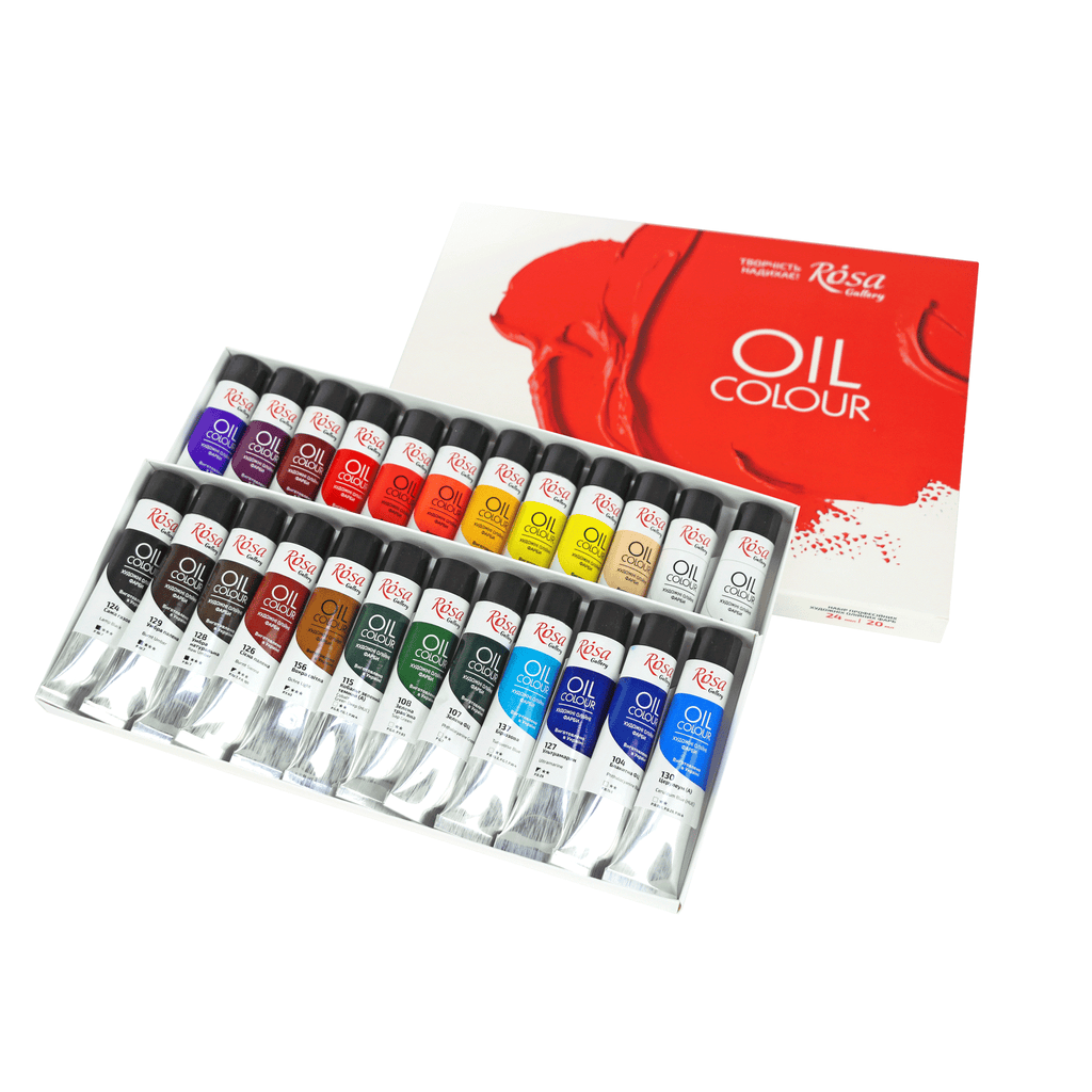 RoseArt Premium Oil Paint - Set 24 Colors, Maximum Strength Pigmented Oil  Paints for Casual to Professional Artists, multi (83403)