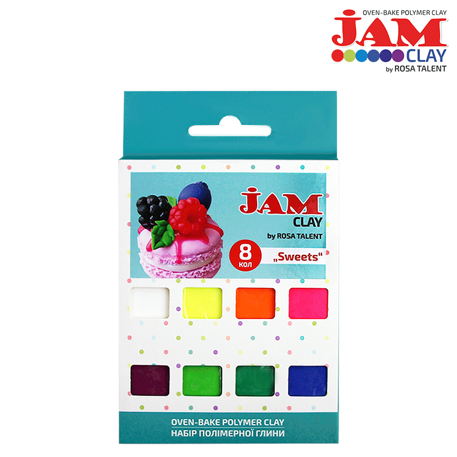 Polimer clay, set Cup cake, 12x20g, Jam Clay, ROSA TALENT – Wise Elk