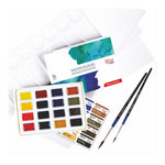 Set of watercolor paints Classic ROSA Gallery, metal case, 28 colors –  Wise Elk
