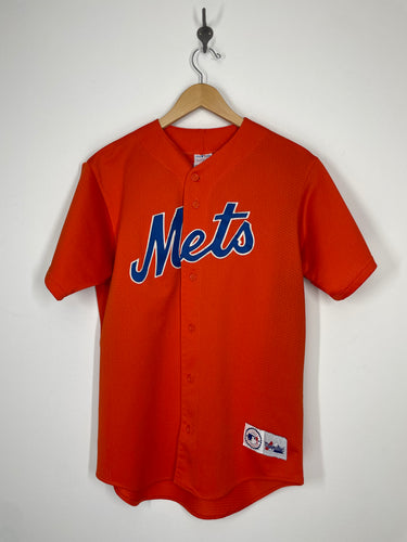 Vintage New York Mets Mesh Baseball Jersey Size XL Majestic Orange