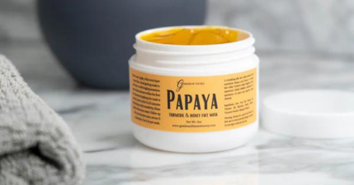 Papaya Turmeric Honey Mask by Goddess of the Sea.