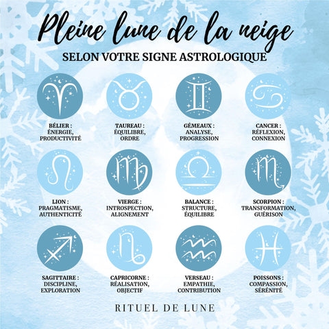 pleine lune de la neige selon votre signe astrologique rituel de lune