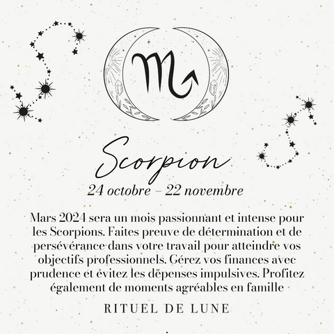 Horoscope scorpion mars 2024 rituel de lune