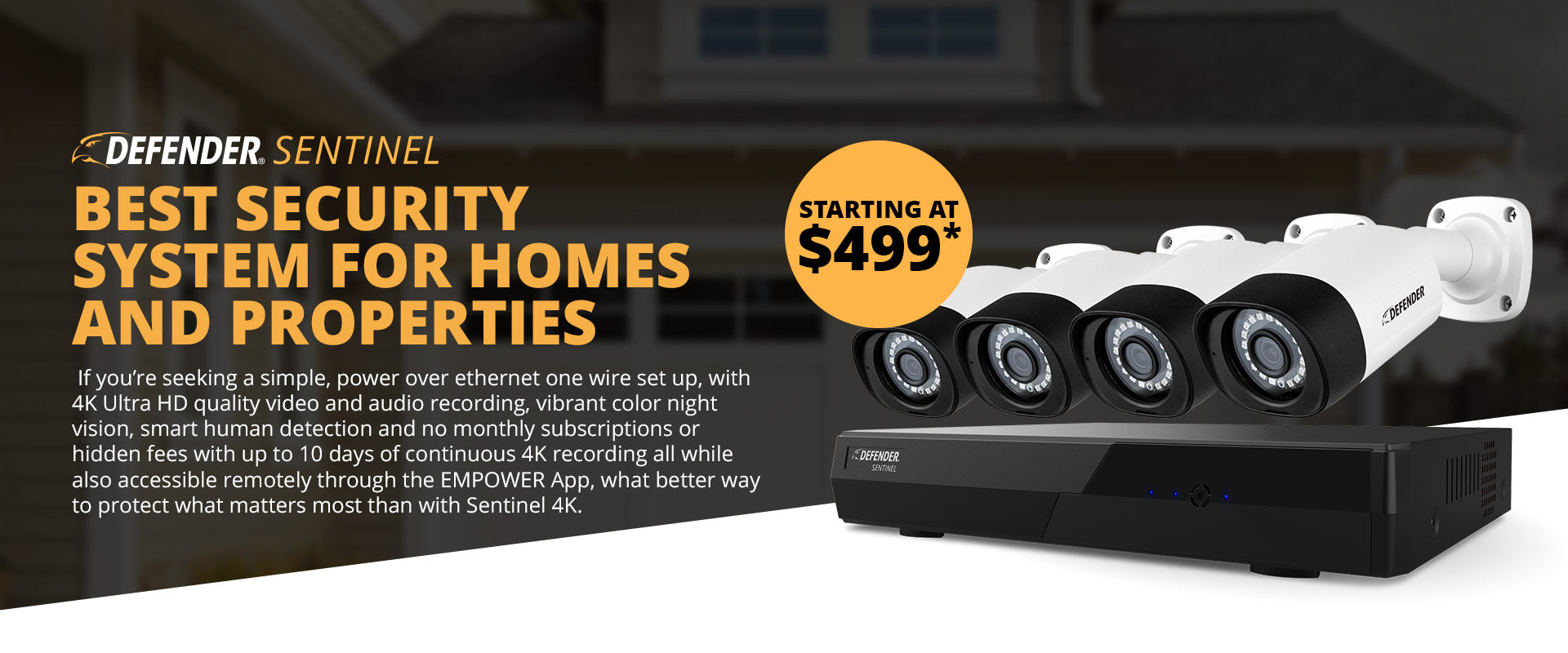 Color Night Vision, Smart Human Detection, Free Storage, IP66 Weather Rated, 15 FPS Live View, No Monthly Fees, 1TB Built-In HDD, and Premium App for Mobile Viewing.