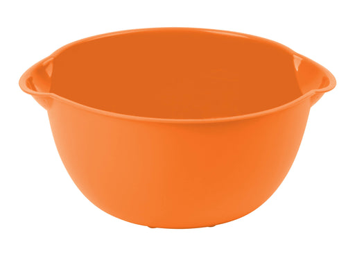 Mintra Home Plastic Bowls with Handles 2 Pack (Large, Orange)