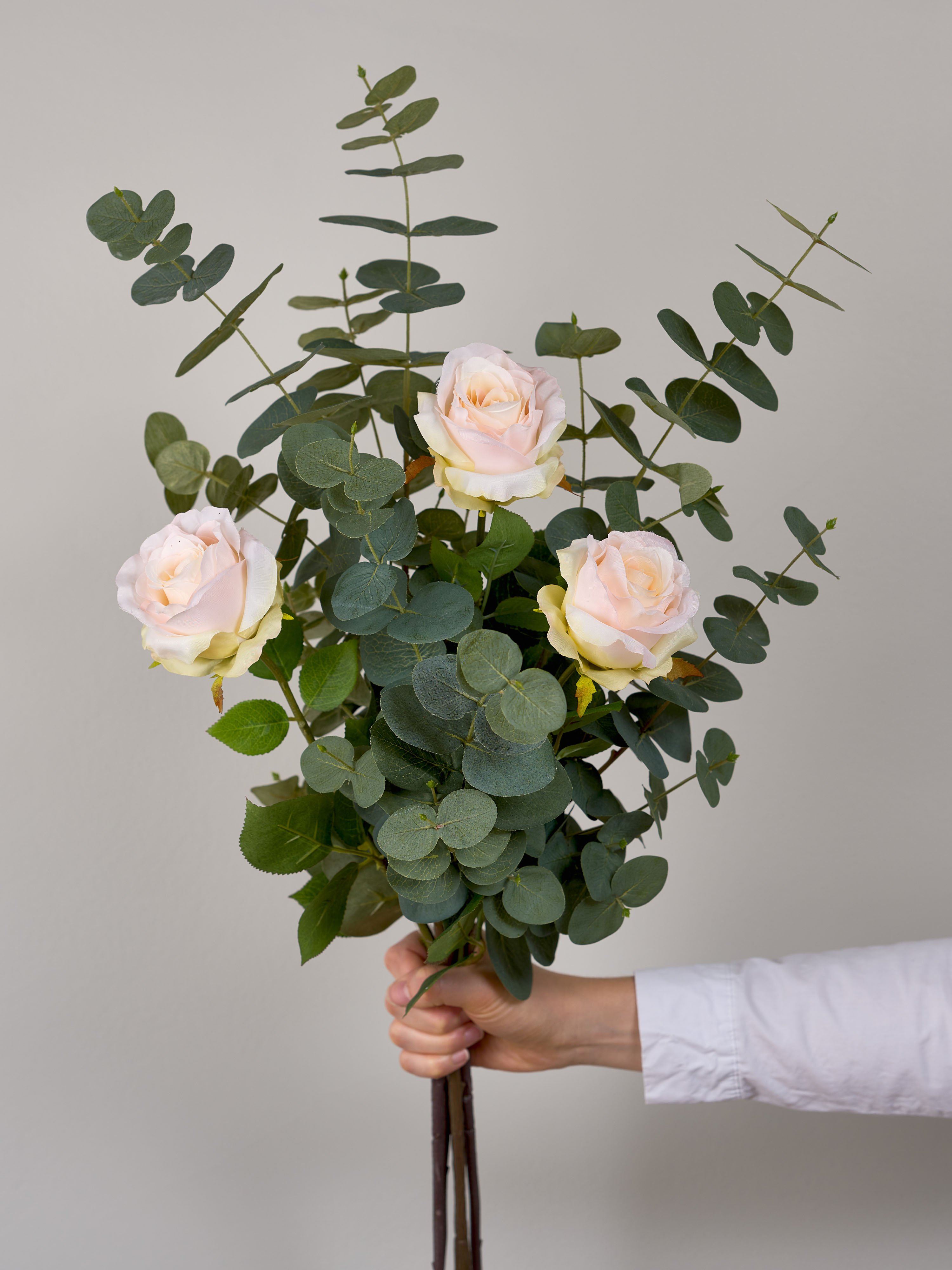 Classic Roses & Eucalyptus Bouquet – Brissi