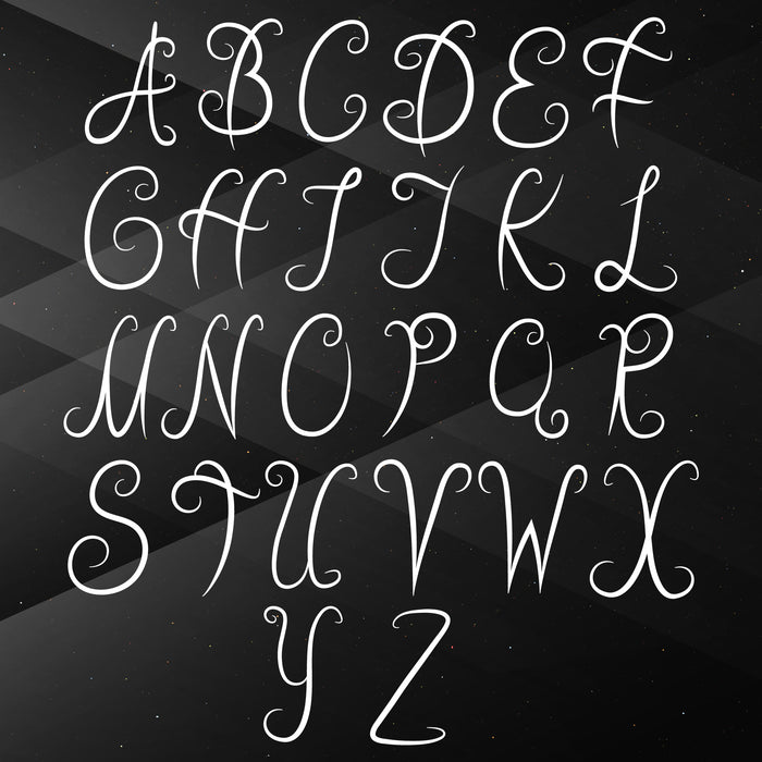 cursive calligraphy fonts alphabet