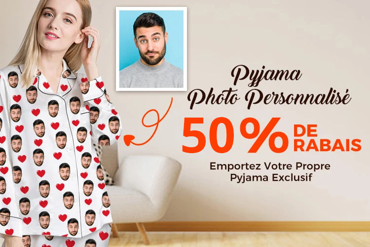 Pyjama Imprimé Personnalisé Pyjama Personnalisé Avec Des Visages Cadeau  Unique – maphotocalecon