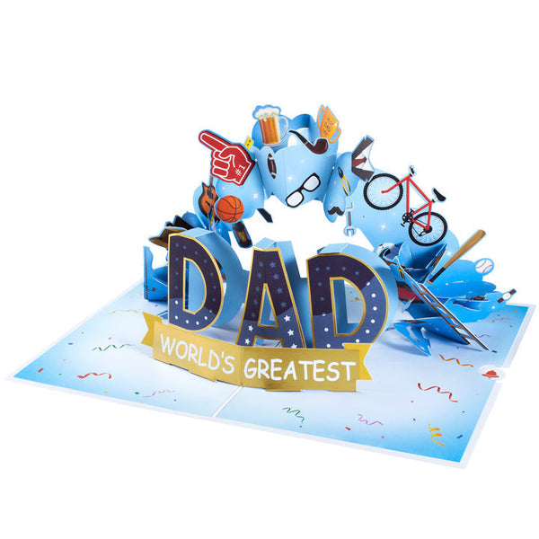 Carte pop-up du meilleur papa du monde pour la fête des pères
