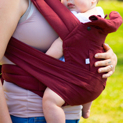 The Mei Tai,  a hybrid between a baby wrap and a structured baby carrier.