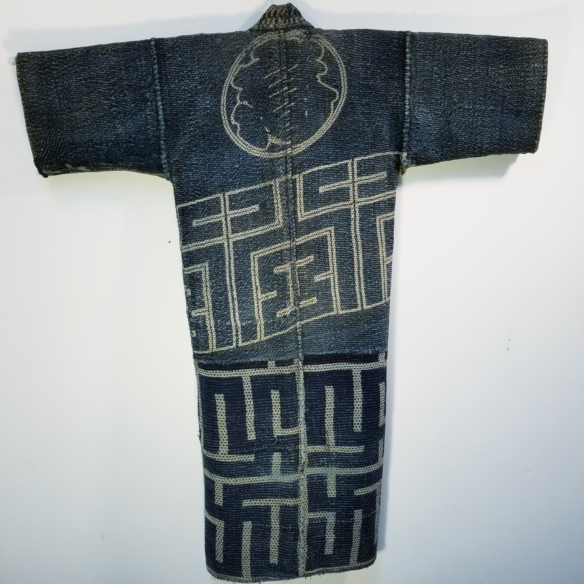 Edo Meiji Indigo Aizome Japanese Fireman's Reversible Hanten