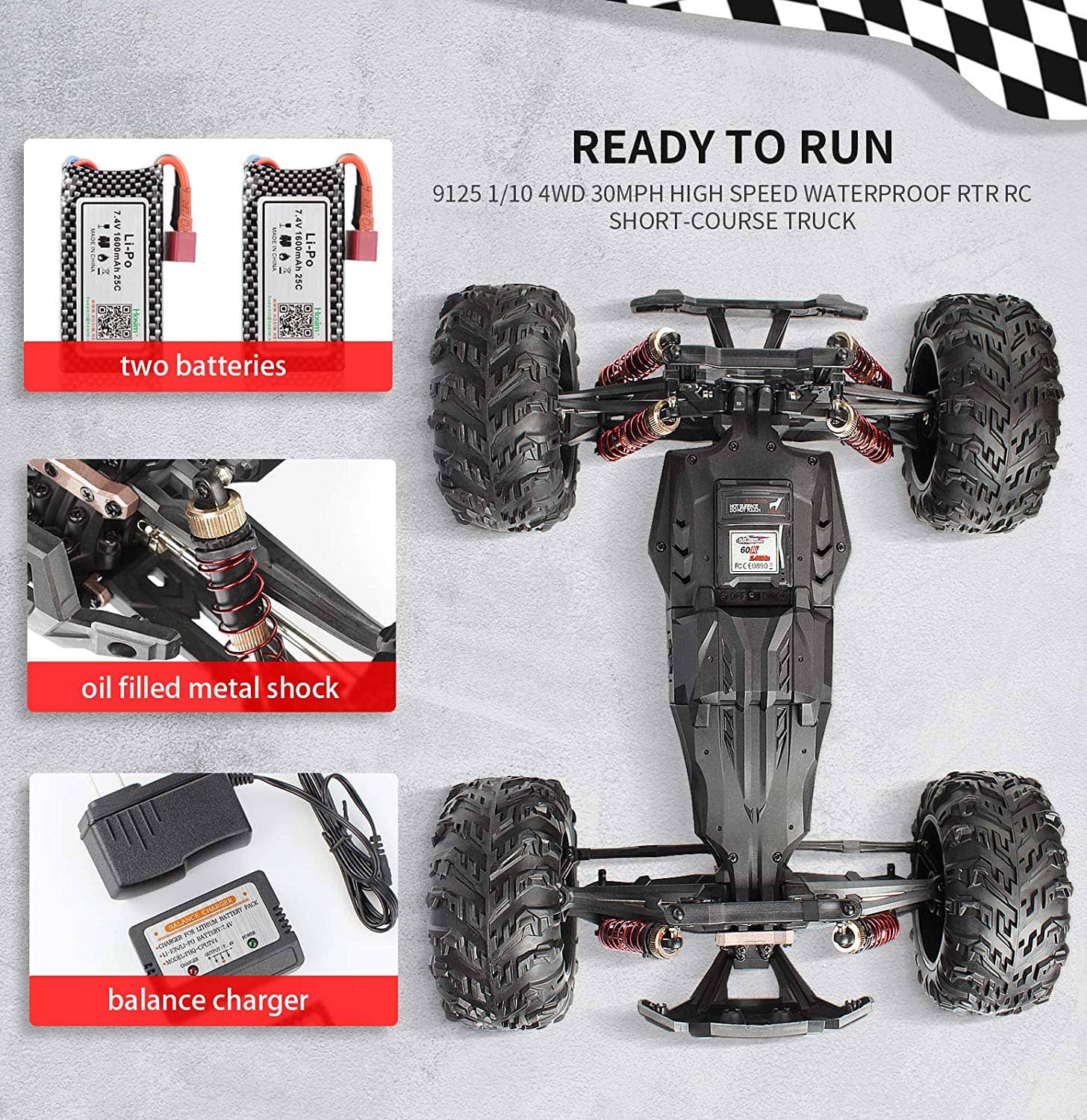 hosim 4wd remote control truck 9125