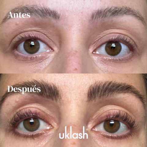 antes y después serum de cejas UKBROW