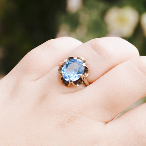Pre-Owned Blue Spinel Ring
