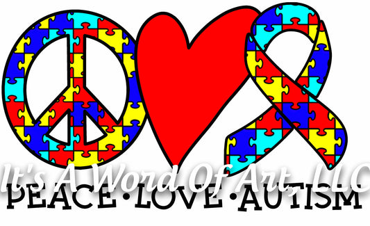 love needs no words autism ready to press sublimation heat