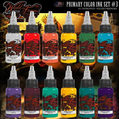 World Famous Tattoo Ink - Primary Color Set #2 (1 oz) – Needle Supply