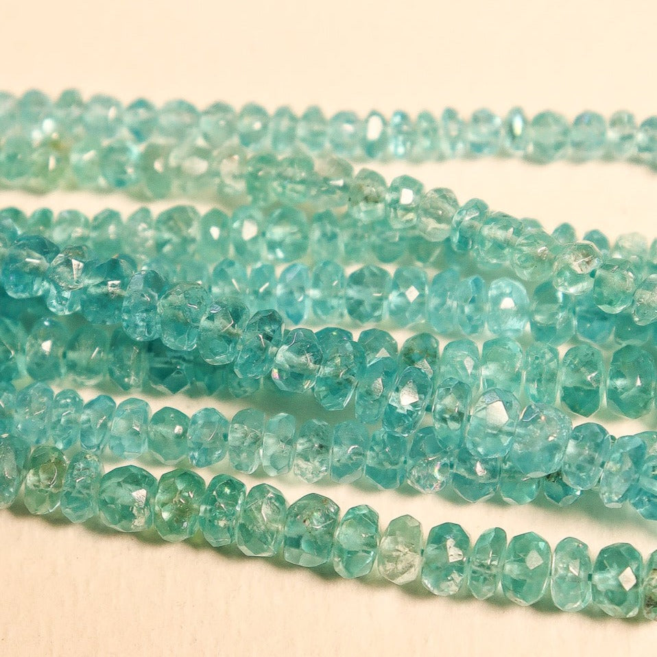 Faceted Apatite Beads 3.5-4.5 mm — Lion Punch Forge