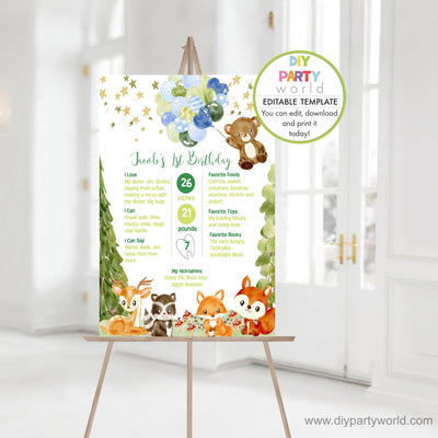 Woodland Baby Shower Welcome Sign