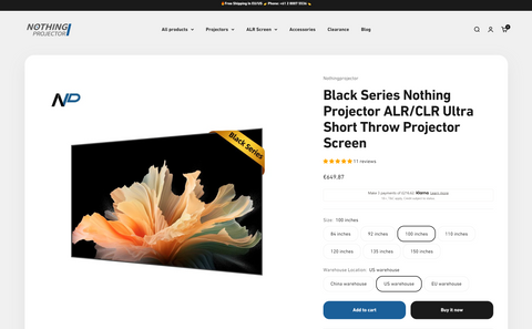 nothingprojector black series alr screen