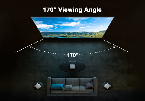 nothing projector floor rising screen 170 viewing angle