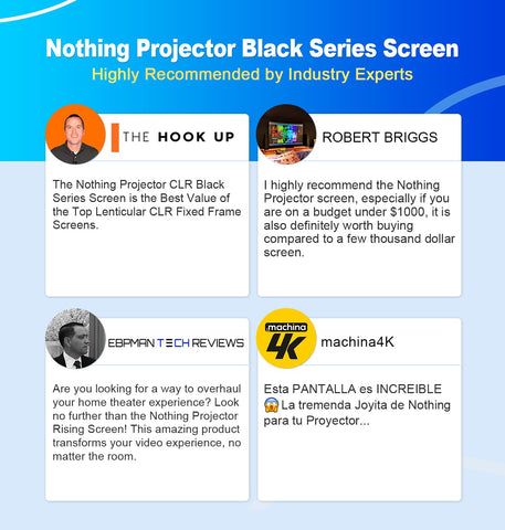 Niets projector Black Series Projector Screen