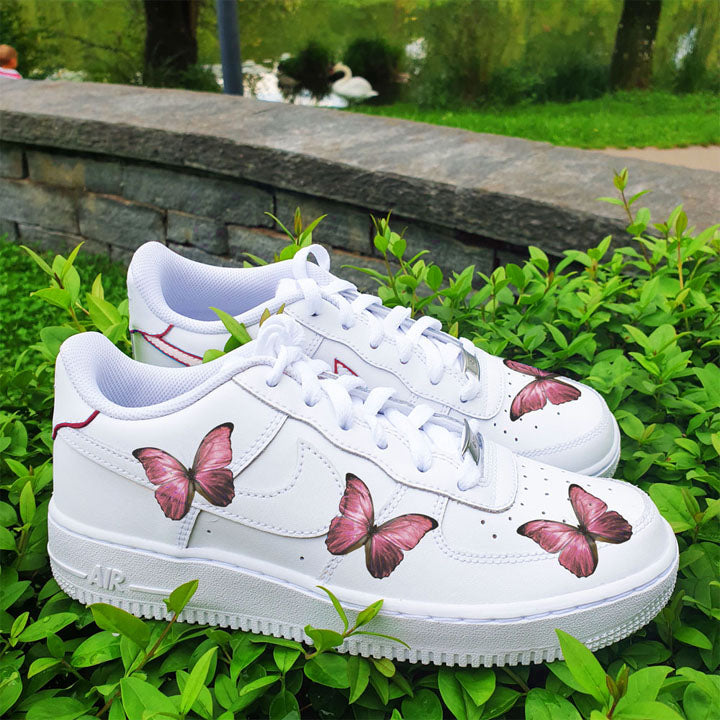 pink butterfly air force 1