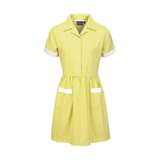 Gingham Dress - Yellow/White – Sussex Uniforms
