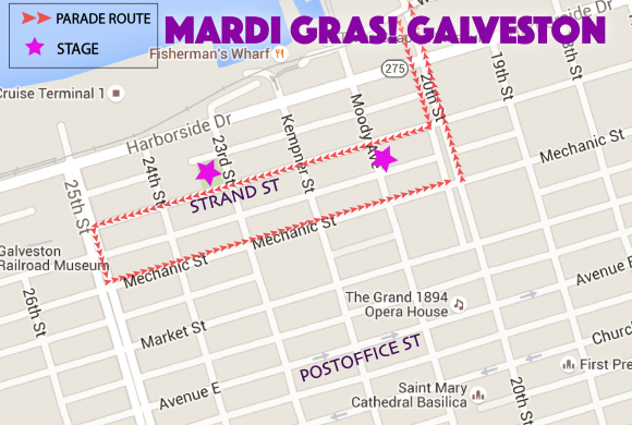 Mardi Gras King’s Parade 2012-2020 by Mix 96.5 - Sat., Feb. 26 @ 2;30pm parade-route