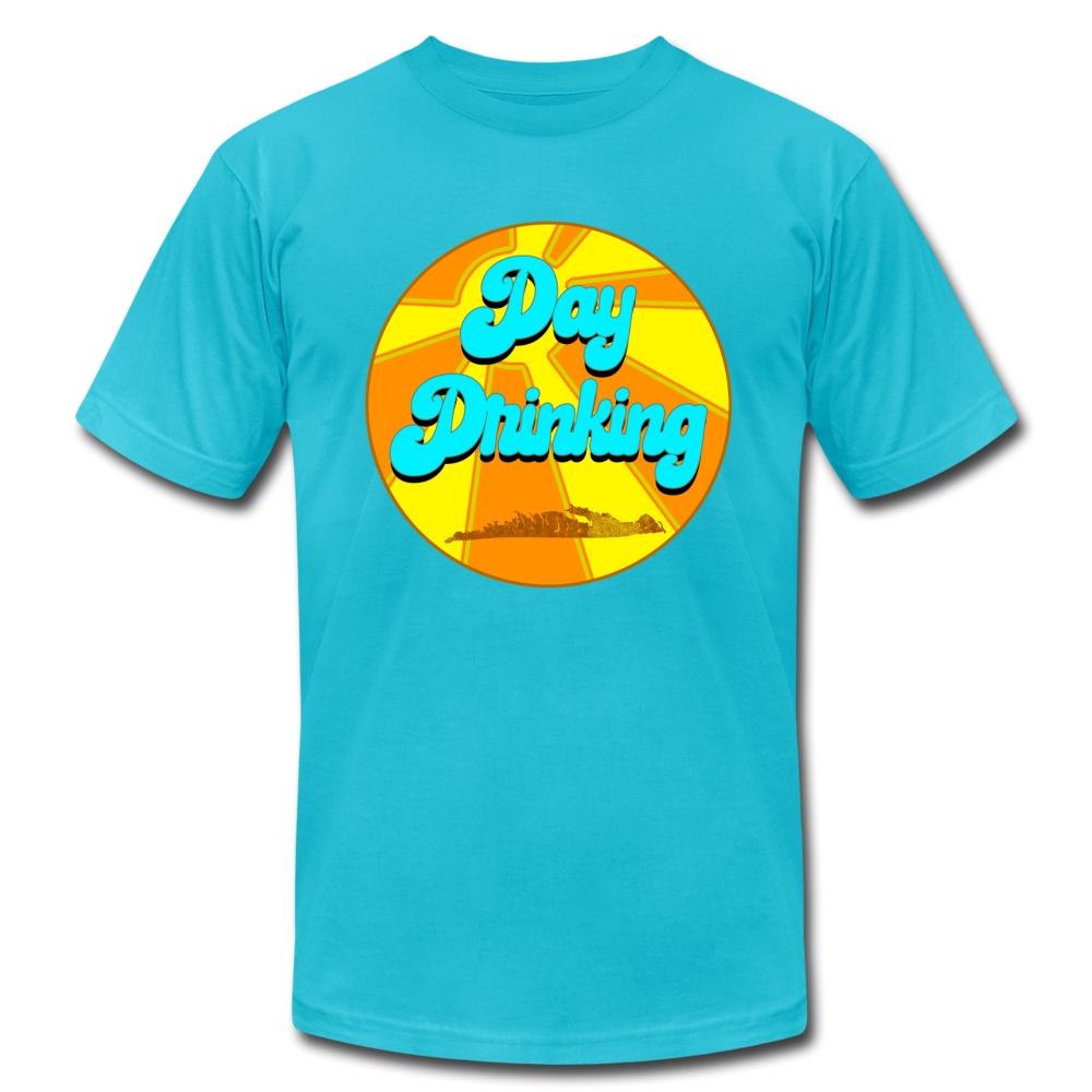 Day Drinking - Men's Unisex Jersey T-Shirt by Bella + Canvas - turquoise