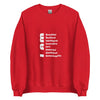 I AM Design Sweatshirt #931 - Red / S - Sweatshirt