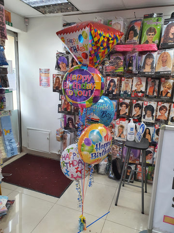 Happy Birthday foil balloon bouquet