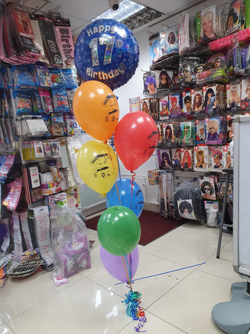 17th birthday cars balloon bouquet