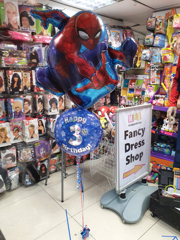 Spider man 3rd birthday balloons