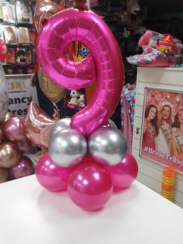 9th Birthday balloon mini centerpiece