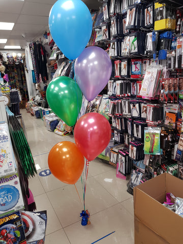 Rainbow five balloon bouquet