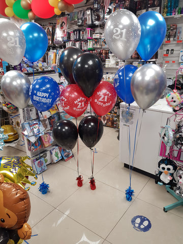 21st birthday balloon bouquets