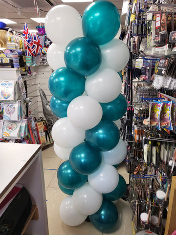 White and Green balloon podium