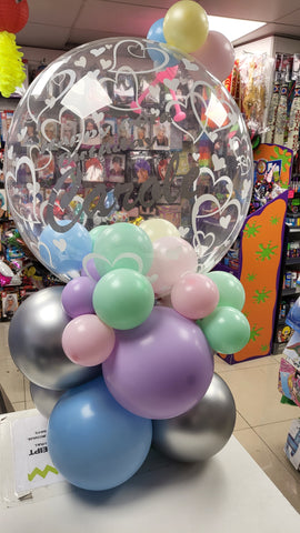 Personalised pastel Deco Bubble Centrepiece