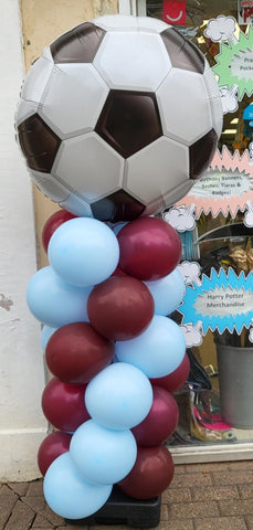 Aston Villa Claret and Blue Football supershape balloon podium