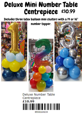 Deluxe mini number table centrepiece