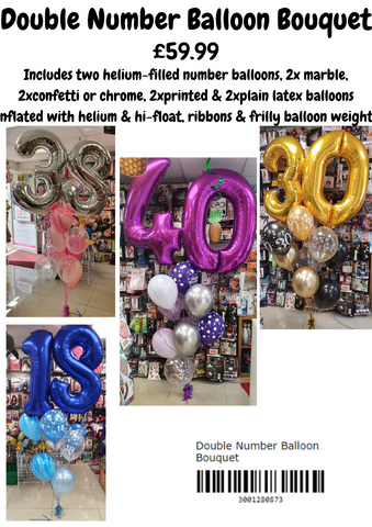 Double Number Balloon Bouquet