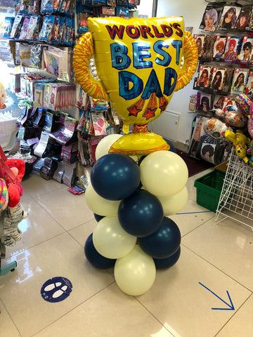 Father's Day Best dad in the world balloon column