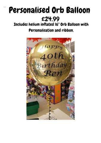 Personalised Orb Balloon