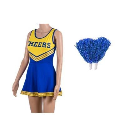 Blue & Yellow Cheerleader Costume – Midlands Fancy Dress Redditch