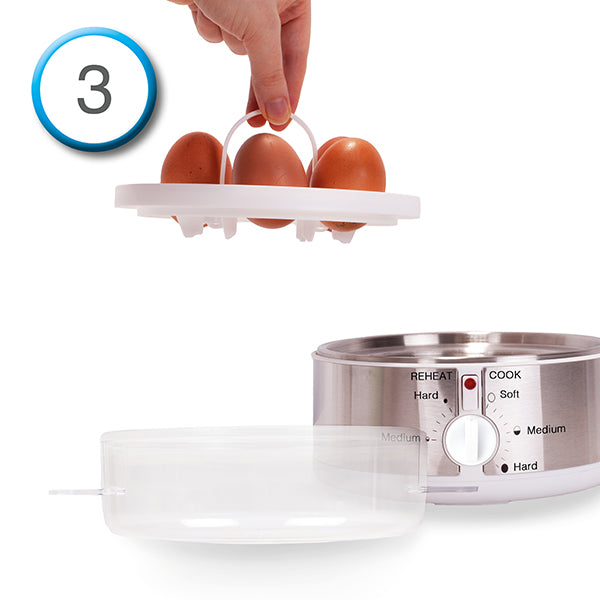 Cocedor de huevos rápido para cocinar huevos con capacidad de hasta 14  huevos, caldera eléctrica grande para huevos duros con apagado automático