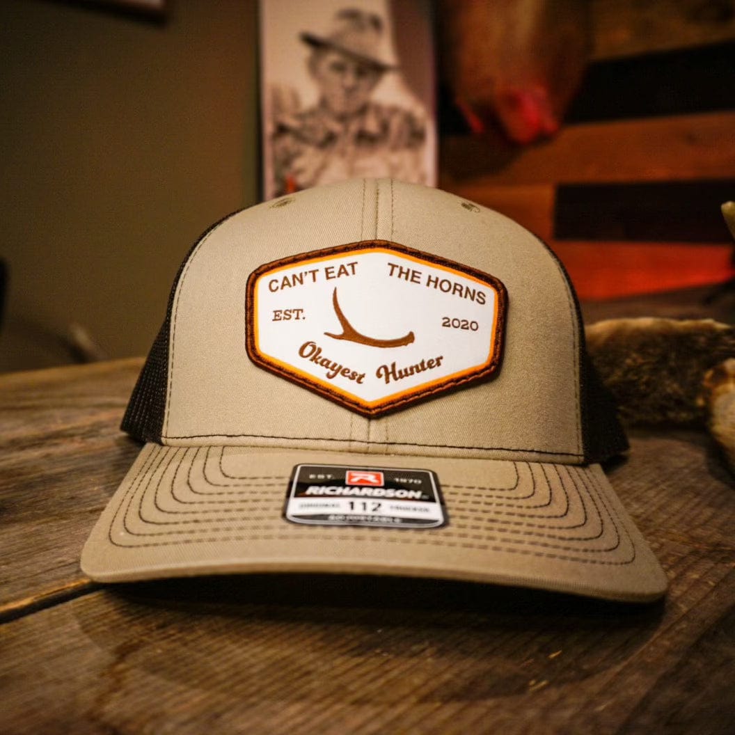 cant-eat-the-horns-khaki-coffee-patch-hat